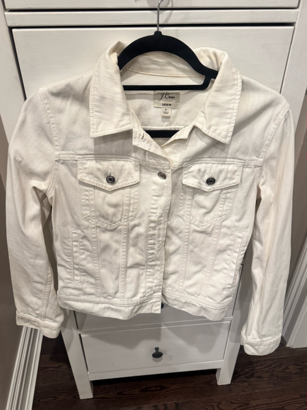 J. Crew White Denim Jacket